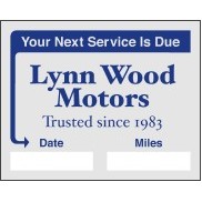 Stock Individual Static Stick Decals w/Date and Mileage (2 1/2"x 2")