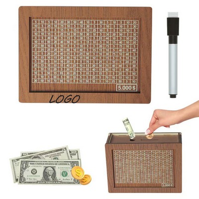 Piggy Bank For Adults Kids,Cash Vault Wooden Savings Box