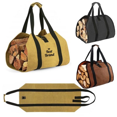 Custom Fireplace Log Carriers Tote