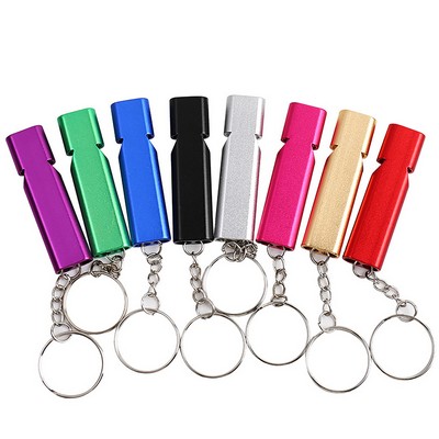 Metal Camping Whistle Keychain