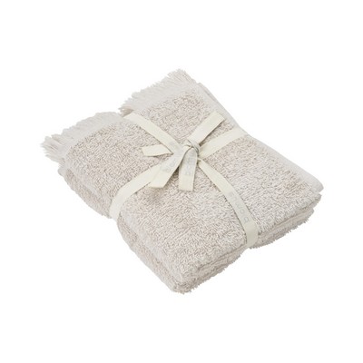 Blomus Frino 2 Fringed Organic Cotton Terry Guest Hand Towel Set