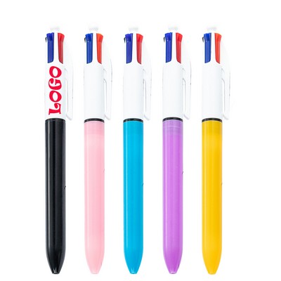 4 In 1 Multicolor Push Button Ballpoint Pen