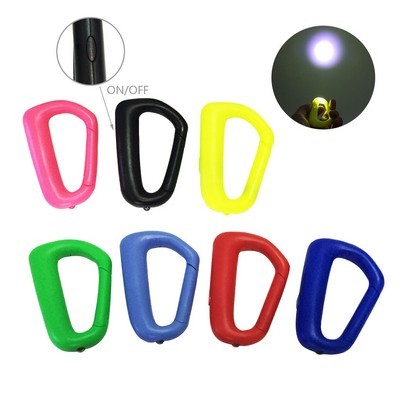 Various Plastic Carabiner LED Flashlight Key Chain