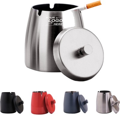 Windproof Smokeless Stainless Steel Ashtray