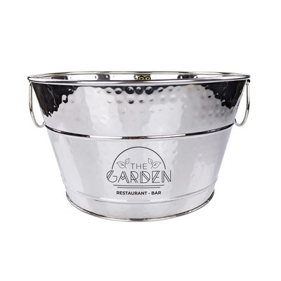 BREKX Old Tavern Stainless Steel Hammered Beverage Bucket