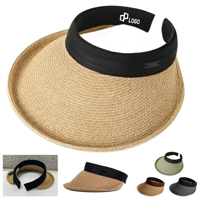 Women'S Wide Brim , Sun Protective Straw Hat