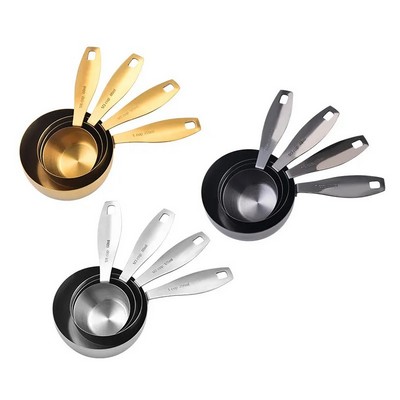 Set Of 4 Stainless Steel Measuring Cups