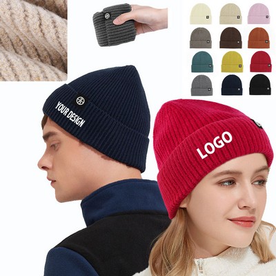 High Quality Velvet Knit Hat Warm Beanie Hat