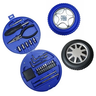 24 Piece Creative Tire Shaped Hardware Tools Kit