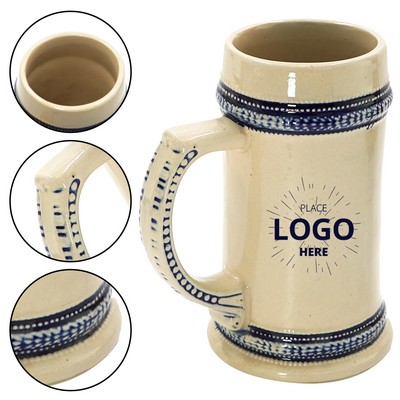 18.5oz Customizable Ceramic Beer Stein