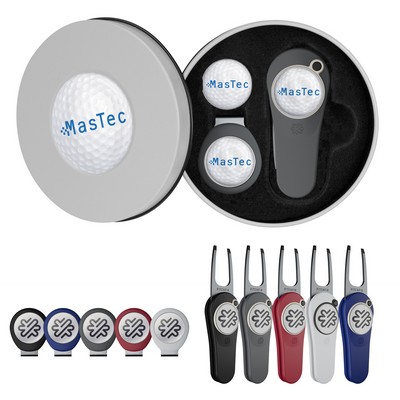 Pitchfix Original Golf Divot Tool Deluxe Gift Set w/ Hat Clip