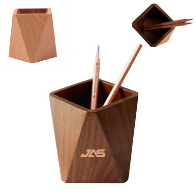 Wooden Desk Pencil Holder