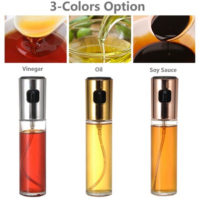 Cooking Oil Sprayer Bottle Dispenser with ABS Plastic Lid and BPA-Free Food-Grade Glass