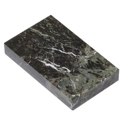 Jade Leaf Green Rectangular Marble Base (9"x¾"x3")