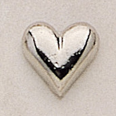 Puffed Heart Marken Design Cast Lapel Pin (Up to 5/8")