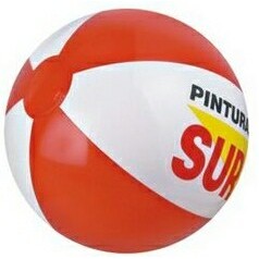 9" Inflatable Beach Ball (Red/White)