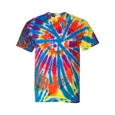 Dyenomite Rainbow Cut-Spiral Tie-Dyed T-Shirt