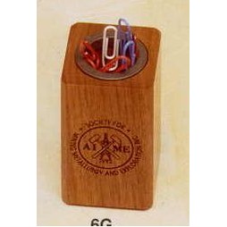 1.7"x3" Walnut Magnetic Paper Clip Dispenser (6g)