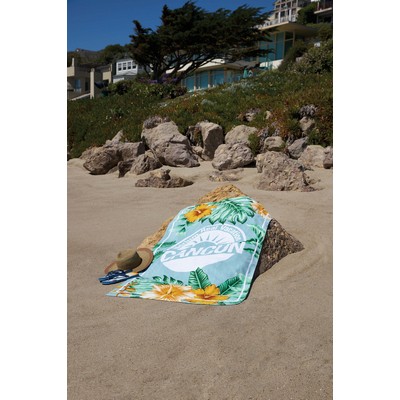 Custom Fiber Reactive Beach Towel (Promotional Weight)