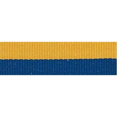 Snap Clip "v" Neck Ribbon 7/8"x32" - Blue / Gold