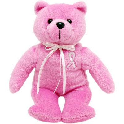 8" Breast Cancer Bear