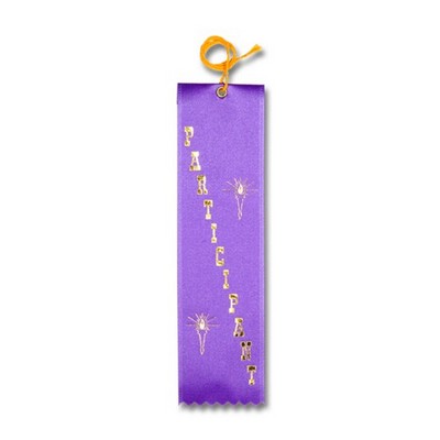 2"x8" Participant Stock Carded Award Ribbon