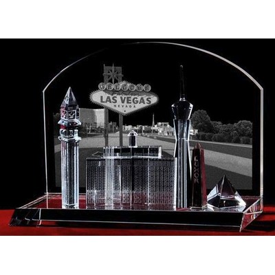 Crystal Las Vegas Cityscape Sculpture (5 1/4")