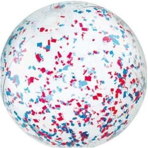 16" Inflatable Patriotic Glitter Beach Ball©