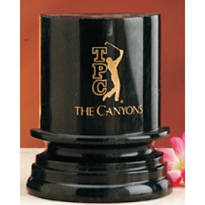 9.5" Black Genuine Marble Super Achievement Pillar Shape Award