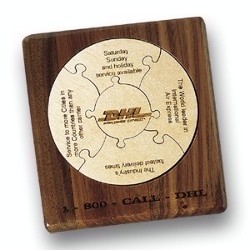 5 Piece Round Wood Jigsaw Puzzle