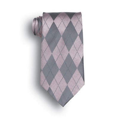 Pink Argyle Silk Tie