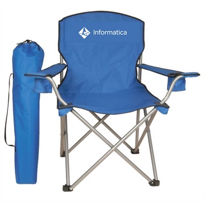 Mega Folding Chair W/ Armrests & 2 Cup Holders