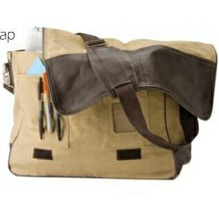 Canvas/Leather Messenger Bag