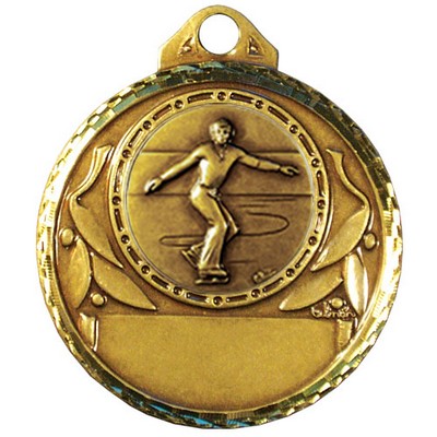 Stock Diamond Struck 2" Medal- Figure Skating