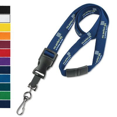 5/8" Tubular Detachable Custom Silkscreen Lanyards