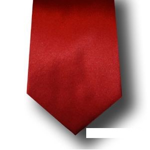 Solid Satin Men's Red Tie