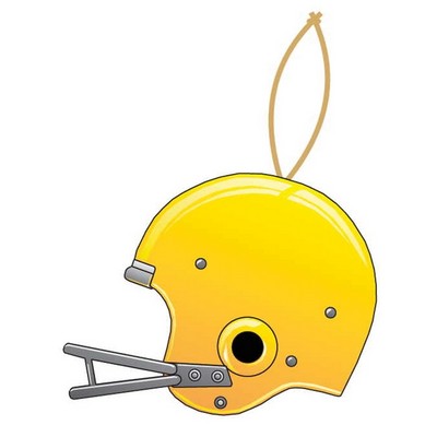 Football Helmet Promotional Ornament w/ Black Back (10 Square Inch)