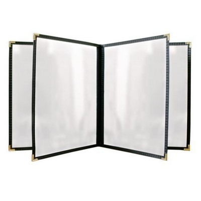 Deluxe Sewn Menu Cover w/8 View Window 4.25" x 14"