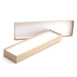 Natural Kraft Krome Jewelry Box (8" x 2" x 7/8")