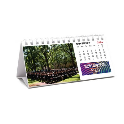 Mini 12 Photo Custom Desk Calendar (5 1/2"x2 5/8")