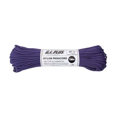 100' Purple 550 Lb. Type III Commercial Paracord