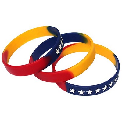 Custom Segmented or Multi-Colored Silicone Wristband