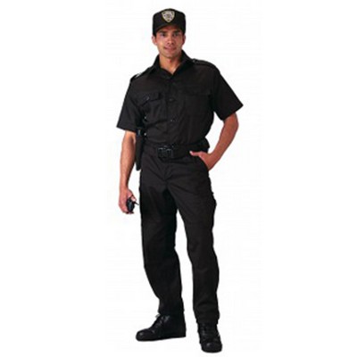 Black 2-Pocket Short Sleeve Tactical Shirt (3XL)