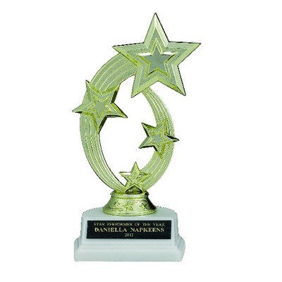 7¼" Multiple Star Trophy w/White Marble Base