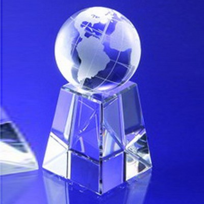 8" Globe Award w/Tall Base