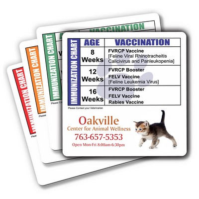 Health & Safety Cat Immunization Schedule Magnet