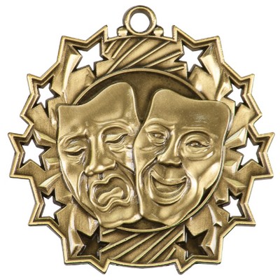 Ten Star Drama Medal - 2-1/4"