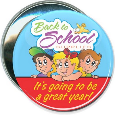 School - Back to School Supplies - 3 1/2 Inch Round Button