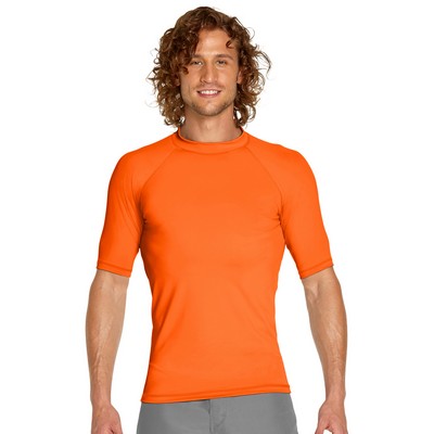 Adult Short Sleeve Rash Guard - Orange