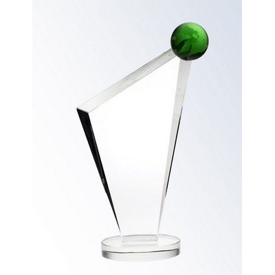 Crystal Conception Green Globe Award (5"x9 1/4")